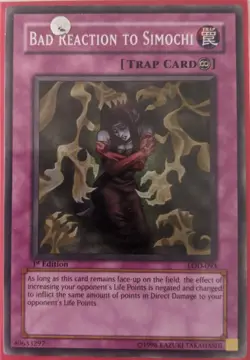 YuGiOh Bad Reaction to Simochi 1st Edition LOD-093 - Image 1