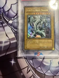 Yu-Gi-Oh Blue Eyes White Dragon LOB-001 1st Edition PSA 1 Trading Card - Image 4
