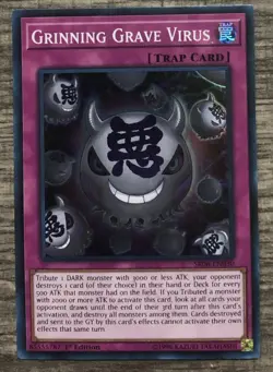 Grinning Grave Virus SR06-EN030 1st Edition Super Rare Card LP - Image 1