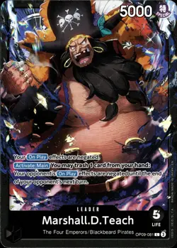 One Piece TCG • Marshall.D.Teach ST09-081 • Alternate Artwork-Leader • ENG/NM - Image 1