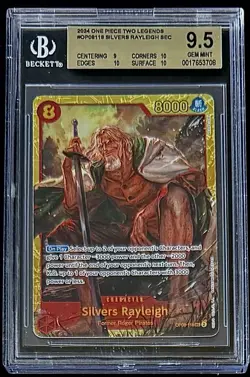BGS 9.5 One Piece OP08-118 SEC Silvers Rayleigh - English - Two Legends - Graded - Image 1