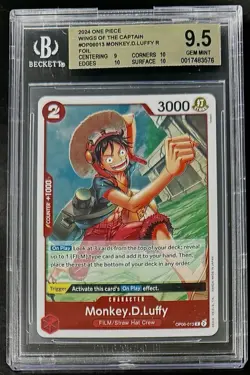 BGS 9.5 One Piece OP06-013 R Monkey.D.Luffy - English - Wings of the Captain - Image 1