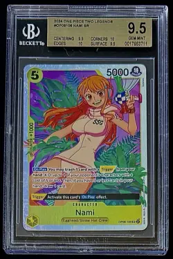BGS 9.5 One Piece OP08-106 SR Nami - English - Two Legends - Graded - TCG - Image 1