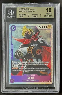 BGS 10 One Piece OP07-064 SR Sanji - English - 500 Years in the Future - Graded - Image 1