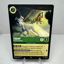 Disney Lorcana Tramp Enterprising Dog Archazia's Island 110/204 - Image 1