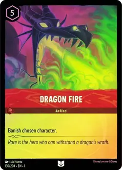 Dragon Fire 130/204 COLD FOIL THE FIRST CHAPTER Disney Lorcana - Image 1