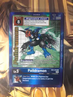 Digimon Card Game Classic Collection Rare Paildramon EX1-019 Alternate Art NM - Image 1