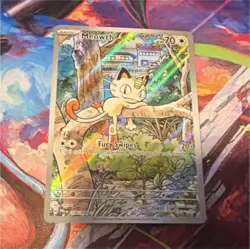Pokemon Meowth Full Art Holo Card 106/094 PLE Basic 70 HP English - Image 1