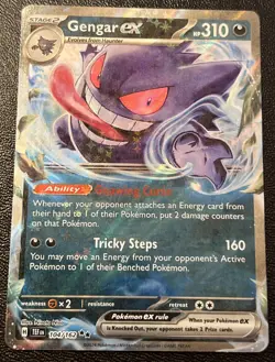 Gengar ex 104/162 NM Ultra Rare Temporal Forces Ghost Pokemon Card! - Image 1