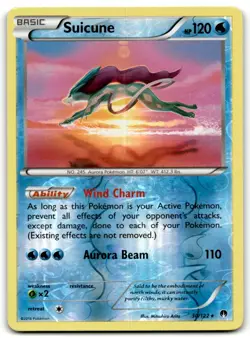 2016 XY Breakpoint Pokemon Trading Card #30 Suicune Reverse Holo TCG - Image 1