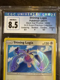 CGC 8.5 Shining Lugia SM82 Shining Legends Black Star Promo Pokemon Card - Image 3