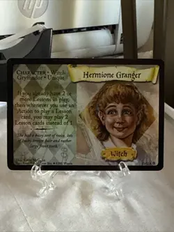 HARRY POTTER TCG HOLO FOIL RARE CARD #9/116 HERMIONE GRANGER Fresh from pack! - Image 1
