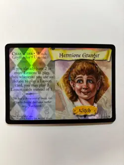 2001 HARRY POTTER TCG BASE SET HOLO FOIL RARE CARD #9/116 HERMIONE GRANGER - Image 1