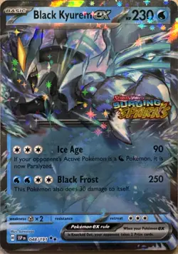 Black Kyurem ex (Surging Sparks Stamped) Holo Double Rare Miscellaneous Cards & - Image 1