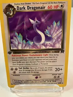 Vintage 1st Edition Team Rocket Dark Pokemon Card - Image 1