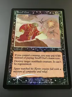 MTG Mercadian Masques 162 Snuff Out Foil LP - Image 1
