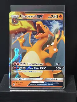 Pokemon Charizard GX 9/68 Hidden Fates Ultra Rare Full Art Holo Near Mint - Image 2
