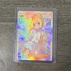Pokemon Lillie Full Art Ultra Rare Holo Trainer Card SM Ultra Prism 151/156 - Image 1