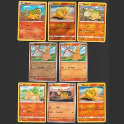 Numel Pokemon Card Collection Set of 8 English Cards Reverse Holo Fire Type - Image 1