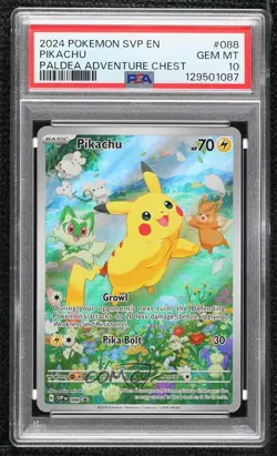 Pikachu (Paldea Adventure Chest) Holo Pokemon Scarlet & Violet Black Star Promo - Image 1