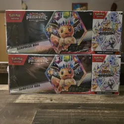 LOT OF 2 Pokemon Prismatic Evolutions Surprise Box & Booster Bundle Sams Club - Image 1