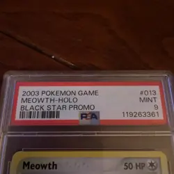 2003 Pokemon PSA 9 Meowth HOLO🚀🙀PROMO w/ SWIRL 🌀- 013 -& ECLIPSE GRADEDGUARD - Image 3