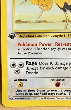 Dodrio 34/64 Jungle Set 1st Edition 1999 Vintage Pokemon TCG - Image 3