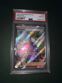 2025 Pokemon PRE EN Ultra Rare #135 Brassius PSA 8 - Image 1