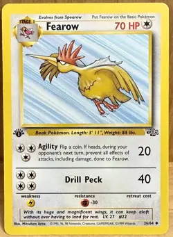 Fearow 36/64 Jungle Set 1st Edition 1999 Vintage Pokemon TCG - Image 1