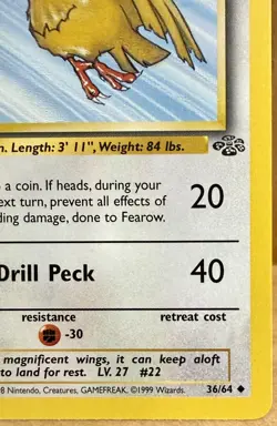 Fearow 36/64 Jungle Set 1st Edition 1999 Vintage Pokemon TCG - Image 4