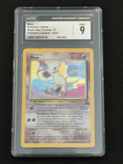 CGC 9 MINT MEW Holo Black Star Promo Pokemon League #9 Pokemon 2000 RARE HOLO - Image 1