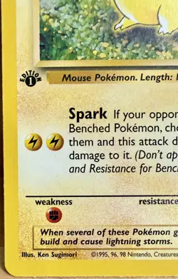 Pikachu 60/64 Jungle Set 1st Edition 1999 Vintage Pokemon TCG - Image 3