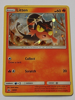 Litten Cosmos Holo SM08- Sun & Moon Promo Pokemon - Image 1