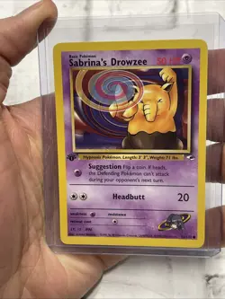 Pokemon Sabrina's Drowzee 92/132 Gym Heroes 1st Edition Pokemon Vintage NM/MT - Image 1