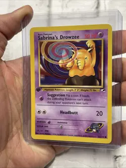 Pokemon Sabrina's Drowzee 92/132 Gym Heroes 1st Edition Pokemon Vintage NM/MT - Image 2