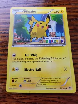 PL Pokemon TCG Pikachu Build-A-Bear Workshop Promo 20/108 Promo Promo - Image 1