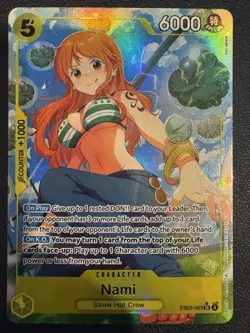 One Piece Card Game Nami SR Alt Art EB03-053 English NM Heroines Edition - Image 2