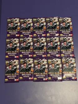 Lot of 15 One Piece Royal Blood Sealed English Booster Packs OP10 - Image 1