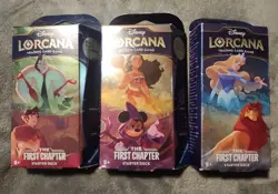 🔥🔥DISNEY LORCANA FIRST CHAPTER STARTER DECK X 3 (1 OF EA) SEALED🔥🔥 - Image 1
