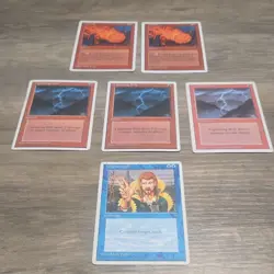 Magic: The Gathering Vintage Card Lot - Fireball, Lightning Bolt, Counterspell - Image 1