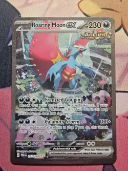 Pokemon TCG Paradox Rift Roaring Moon EX SIR Holo Card 251/182 - Image 1