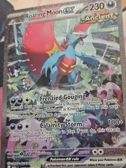 Pokemon TCG Paradox Rift Roaring Moon EX SIR Holo Card 251/182 - Image 2