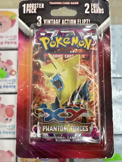 RARE - Sealed XY Phantom Forces Blister Booster Pack w/3 Action Flipz & 2 Cards - Image 5