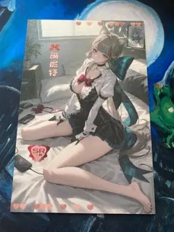 Large Waifu Card Art Display – Sexy Anime Girl – Collectible Display Piece - Image 1