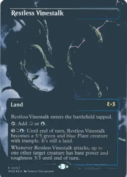MTG Restless Vinestalk (Borderless) Foil NM Wilds of Eldraine Magic 307 - Image 1