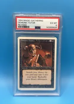 MTG Magic the Gathering Sorcery Demonic Tutor Revised Edition PSA 6 Ships Fast!! - Image 1