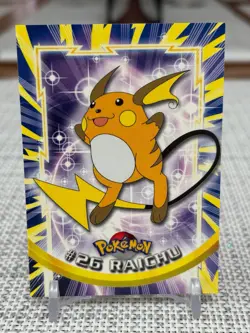 1999 Topps Pokemon Series 1 #26 Raichu (TV Animation Edition) Black Logo LP - Image 1