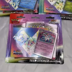 Pokemon TCG Prismatic Evolutions Tech Sticker Collection Set Lot Of 3 Sealed New - Image 4