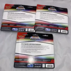 Pokemon TCG Prismatic Evolutions Tech Sticker Collection Set Lot Of 3 Sealed New - Image 5