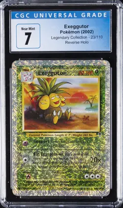 2002 POKEMON LEGENDARY COLLECTION REVERSE HOLO #23 EXEGGUTOR CGC 7 - Image 1